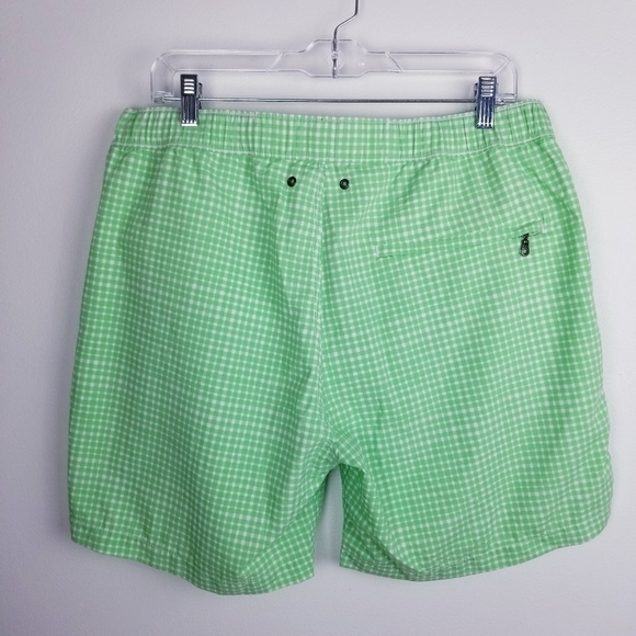 Tom & Teddy Green & White Swim Trunks Shorts size XL - Picture 2 of 10